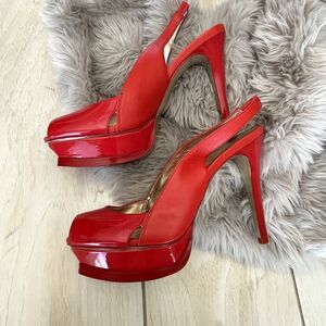 Bebe Red Patent Leather Stiletto Heels Size 8.5 | Brand New in Box | Bold & Chi